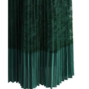 Grace Skirts - Lace the Grace Pleated Skirt in Emerald Green Grace Skirts - Lace the Grace Pleated Skirt in Emerald Green